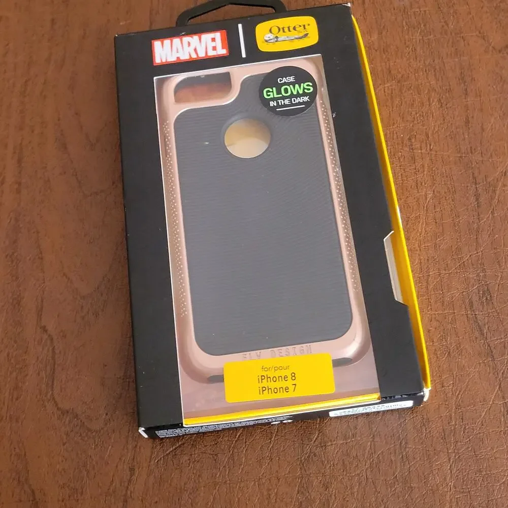 New Outterbox Marvel Series Protection NIB Pink Gold Case for iPhone 7 or 8